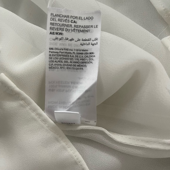 White House Black Market beaded cap sleeve blouse - Picture 8 of 9